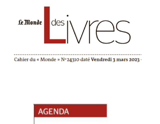 Le monde des livres - 3 Mars 2023